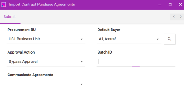 Import contract